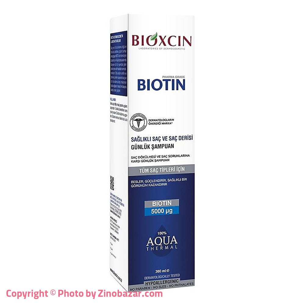 شامپو ضد ریزش موی سر آکوا بیوکسین مدل BIOTIN حجم 300 میل